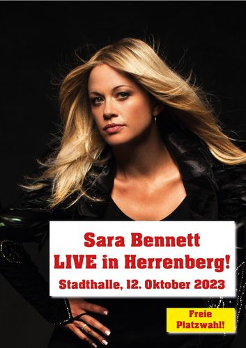 SARA BENNETT LIVE IN HERRENBERG! (noch 290 Plätze frei)