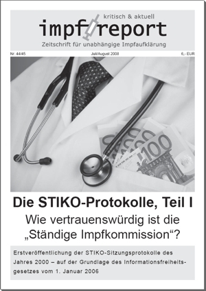impf-report Ausgabe Nr. 44/45, Juli/Aug. 2008 - STIKO-Protokolle Teil 1 (PDF-Datei)