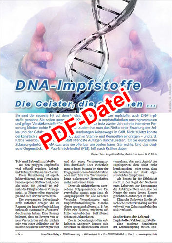 Leitartikel: impf-report Ausgabe Nr. 119, II/2018: DNA-Impfstoffe (PDF)
