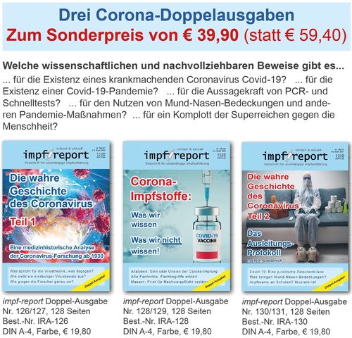 impf-report: 3 Corona-Doppelausgaben zum Set-Preis